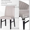 QingMoon Modern Dining Chairs Set of 2, Upholstered Kitchen Chairs, Channel Tufted Design for Home Party and Dining Room - 2 of 4