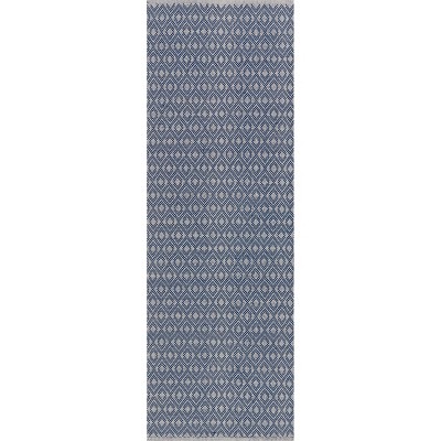 Home Conservatory Optic Diamond Handwoven Cotton Indoor Area Rug