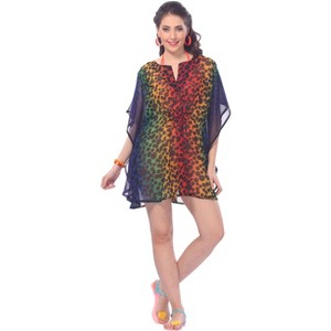 HAPPY BAY Women's Beachwear Swimsuit Coverups for Women Summer Swim Beach Dress Cover Ups for Women Short Holiday Bathing Suit M-L Multi,Polka Dots - 1 of 3