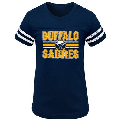  NHL Buffalo Sabres Girls' Netminder Fashion T-Shirt - S 