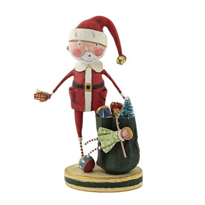 Lori Mitchell 7.25" Santa & His Sack Christmas Claus Presents  -  Decorative Figurines