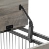 YOOCOZZ Furniture Style Dog Crate, Side Table on Wheels with Double Doors and Lift Top, 25.19''L x 38.58''W x 27.2''H-Gray - 4 of 4