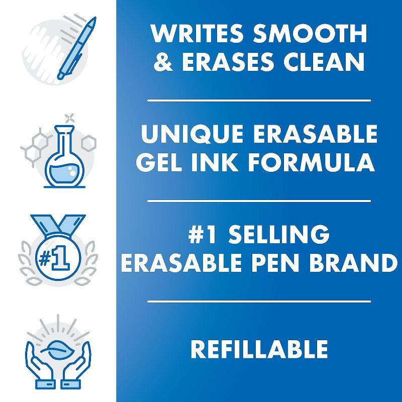Pilot FriXion Ball Erasable Gel Ink Stick Pen Assorted Ink 0.7mm 8/Pack 31569, 3 of 5