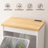 13 Gallon Tilt Out Trash Can Cabinet with Deodorizing Function, Natural - 3 of 4
