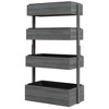 Outsunny 4-Tier Raised Garden Bed, Vertical Flower Pots Rack with Adjustable Angle, Freestanding Elevated Wooden Plant Stand for Indoor Outdoor Use - 4 of 4
