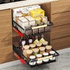 SEVOBAL Pull Out Cabinet Organizer Slide Out Drawer No Drill Pull Out Sliding Pull-Out Pantry Shelves Kitchen Bathroom, Black, 15.99"*11.31"*5.46" - 2 of 4
