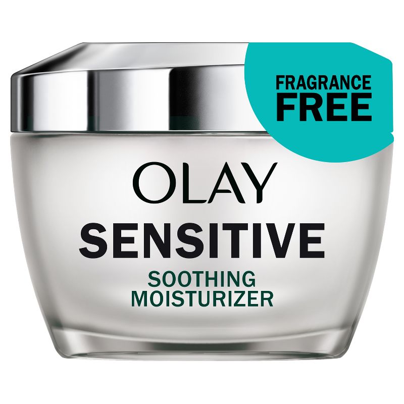 Olay Sensitive Face Moisturizer Cream with Colloidal Oatmeal - Fragrance Free - 1.7oz, 1 of 10