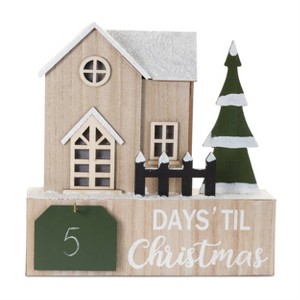 Christmas House Countdown Decor MDF Tin 12 Inch LED Display by Melrose - 1 of 3