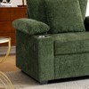 Whisen Modern Oversized Chair with Ottoman, Chenille Fabric Comfy Sofa Bed with Cupholders and USB Charging Ports - 4 of 4