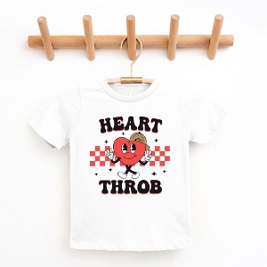 The Juniper Shop Checkered Heart Throb Toddler Short Sleeve Tee - 1 of 2
