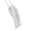 Pompeii3 1/4 Ct Three Stone Diamond Pendant 14k White Gold 1/2" Tall - 2 of 4
