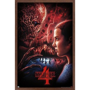 Trends International Netflix Stranger Things: Season 4 - Face Off One Sheet Framed Wall Poster Prints - 1 of 4