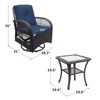 UNISOAR 3PC Conversation Set with Rocker Swivel Chair - 4 of 4