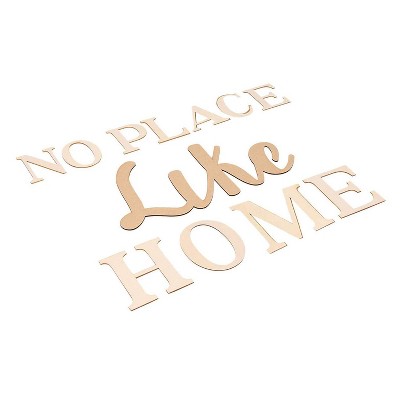 Genie Crafts Unfinished Wood Letter Cutouts and Stencils for Craft & Wall Decor, No Place Like Home