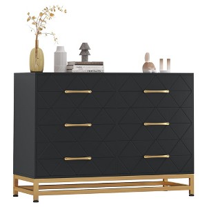 6 Drawer Dresser for Bedroom, Wooden Storage Drawers for Clothing - 1 of 4