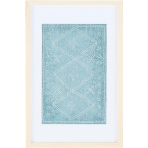 Kotori - 23" X 14" - Sage/Ivory - Framed Textile Wall Art - WLA1013 - Safavieh - 1 of 4