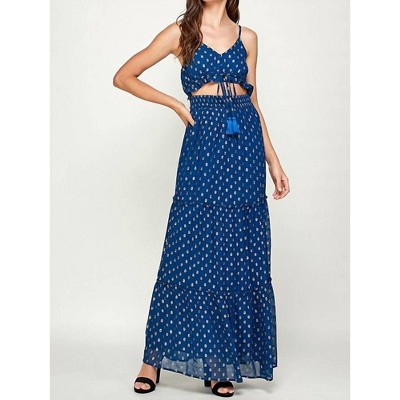 Women's Cut Out Maxi Dress - EN CREME