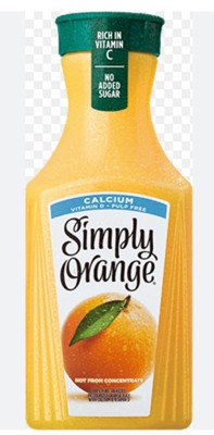 Simply orange shop juice nutrition