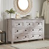 Dresser for Bedroom, Farmhouse Wood Rustic Wide Chest of Drawers, Storage Dressers Organizer for Bedroom, Living Room, Hallway - 2 of 4
