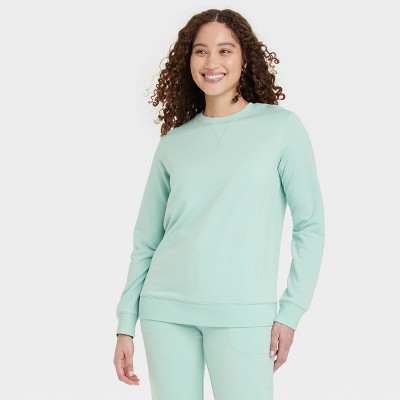 Women's Beautifully Soft Fleece Sweatshirt - Stars Above™ Light Mint Green XS