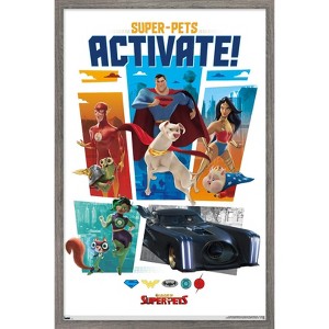 Trends International DC Comics Movie DC League of Super-Pets - Heroes Framed Wall Poster Prints - 1 of 4