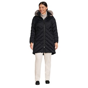 Lands' End Women's Insulated Cozy Fleece Lined Primaloft Coat - 1 of 4