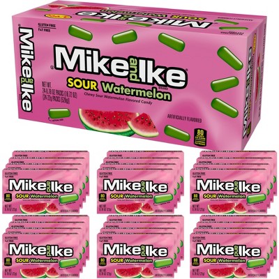 Mike and Ike Sour Watermelon Candy - 0.78 Ounce Box (Pack Of 24)