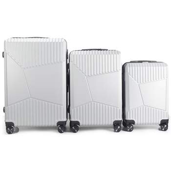 Mirage Luggage Melinda ABS Hard shell Lightweight 360 Dual Spinning Wheels Combo Lock 3 Piece Luggage Set