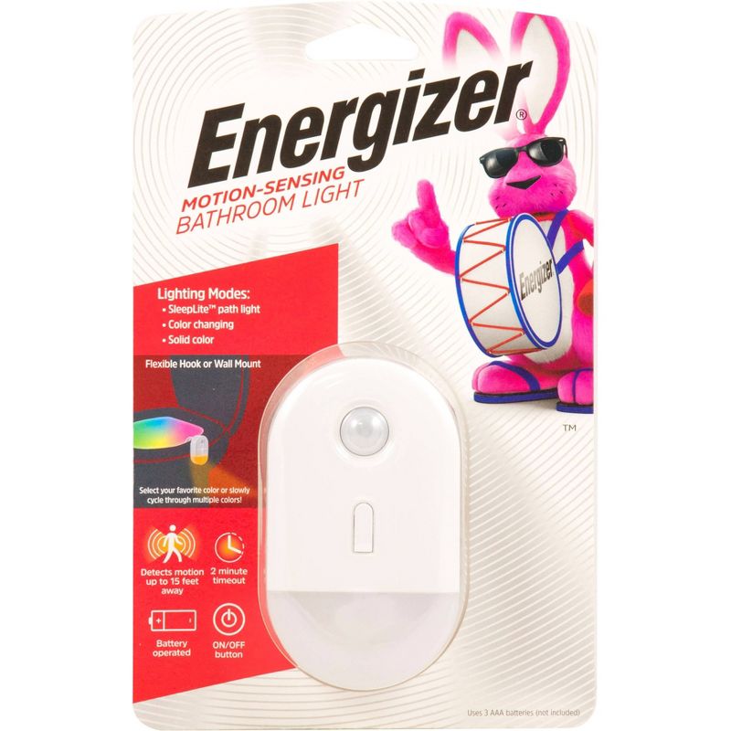 Energizer Battery Operated Toilet Clip LED Light, 1 of 13