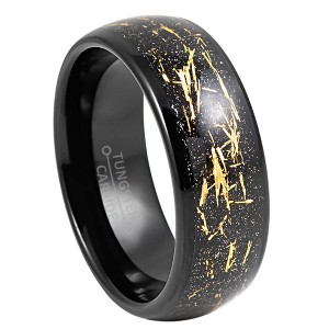 Jewelry Avalanche Cosmic Galaxy Ring, Tungsten Wedding Band, Imitation Meteorite Galaxy Ring 8mm - 1 of 4
