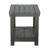 CAVINAS 18" 2-Tier HIPS Patio End Table,Outdoor Rectangular Side Table for Porch,Courtyard,Poolside&Garden,Rustic Outdoor Furniture,Gray - 3 of 3