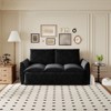 70.9" Pull-Out Sofa Bed, Convertible Sleeper Sofa with Pillow, 3 Seat Velvet Sleeper Couch, Loveseat Sleeper Sofa for Living Room Bedroom - 2 of 4