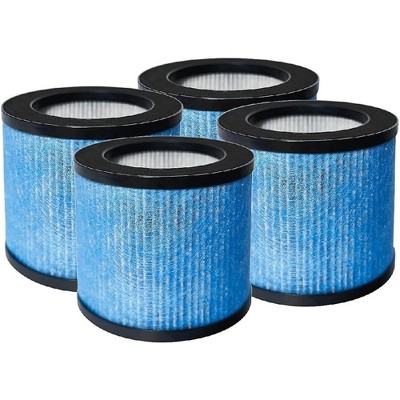 Nispira True HEPA Replacement Filters, Compatible with TOPPIN TPAP002 Air Purifier Comfy Air C1, Compared to Part# TPFF002, 4-Pack