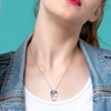 EVERLY JEWELRY  |   Yellow & White Plated Sterling Silver 0.02 CT Diamond TW & 1 1/6 CT TGW Created Ruby Heart Pendant With Chain - image 4 of 4