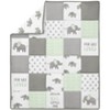 Sweet Jojo Designs Boy Girl Gender Neutral Unisex Baby Crib Bedding Set - Elephant Collection Green, Grey and White 4pc - 3 of 4