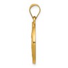 Black Bow Jewelry 14k Yellow Gold Hollow St. Clare Medal Pendant, 19mm (3/4 Inch) - 2 of 4