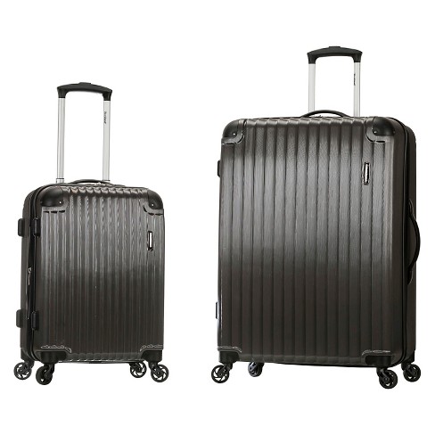 Rockland Santorini 2pc Expandable Polycarbonate Hardside Carry On Spinner Luggage Set Gray Target