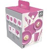 Exquisite Pink Party Tableware Set – 222-Piece Disposable Dinnerware Kit Serves 20 Guests | Paper Plates, Plastic Cups, Cutlery, Napkins & Table Cover - 3 of 3