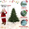 Green Artificial Christmas Tree with PE/PVC Mixed Branches, Warm White LED Lights, Fireproof PVC Material, Hinged Foldable Design with Sturdy Base - 3 of 4
