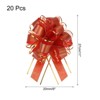 Unique Bargains Christmas Wedding Car Basket Gift Wrapping Large Organza Pull Bow 20 Pcs - 2 of 4