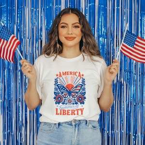 Simply Sage Market America Summer Of Liberty Distressed Short Sleeve Tee - 1 of 4