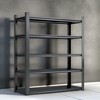 ROOMTEC Metal Storage Shelves, Heavy Duty Shelves Organizer Industrial Utility Rack Shelving, Black - 3 of 4