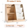 FONTOI Metal/Wood Kids Bookshelf, 3/4 Tier Toddler Bookshelf and Toy Storage Organizer for Kids Room, Bedroom, Living Room, Playroom and Nursery - 3 of 4