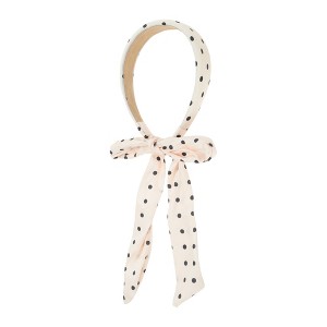 Unique Bargains Women's Polkadot Ribbon Headband 1 Pc - 1 of 4