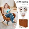 Living Room Chair, Teddy Upholstered Rocking Chair, Armrest and Side Pockets, Modern Comfy Accent Armchair Reading Chair for Bedroom, Living Room - 3 of 4