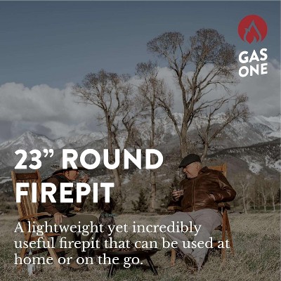 GasOne 23 in Outdoor– Wood Burning Fire Pit – Durable Alloy Steel Small Fire Pits for Outside Backyard, Porch, Deck, Camping, BBQ