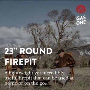 GasOne 23 in Outdoor– Wood Burning Fire Pit – Durable Alloy Steel Small Fire Pits for Outside Backyard, Porch, Deck, Camping, BBQ - 1 of 4