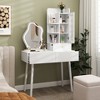Gulches Vanity Desk with Mirror and Lights, Makeup Vanity Mirror with Lights,Dressing Table with 3 Drawers - 2 of 4