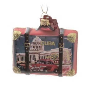 2.75 In Cuba Suitcase Travel Vacation Tree Ornaments - 1 of 3