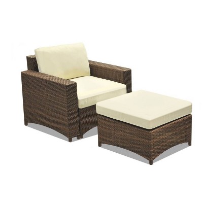 2pc Studio Shine Collection Modular Armchair & Ottoman Set - W Unlimited